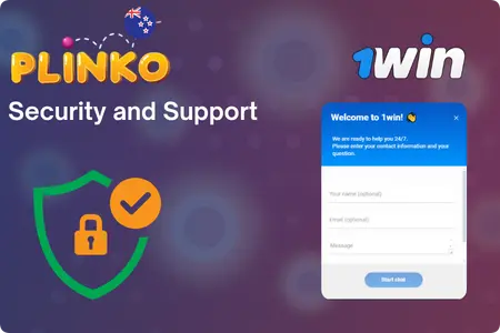 Security and Support: 1Win Plinko game online